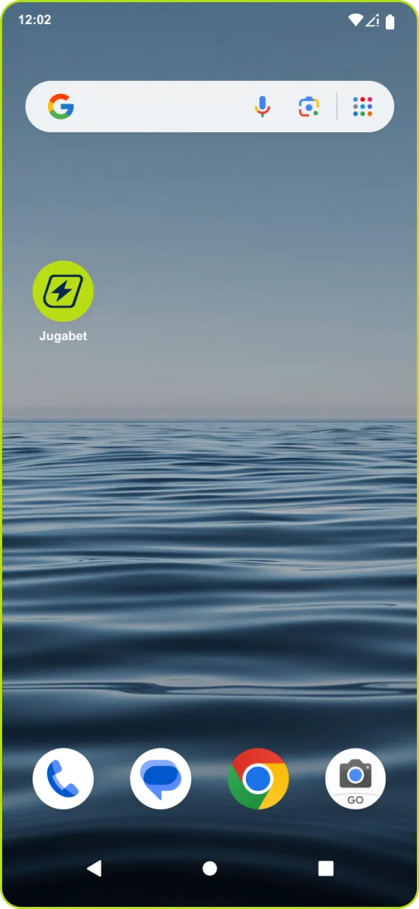Abre la aplicación de Jugabet en tu dispositivo y empieza a apostar.