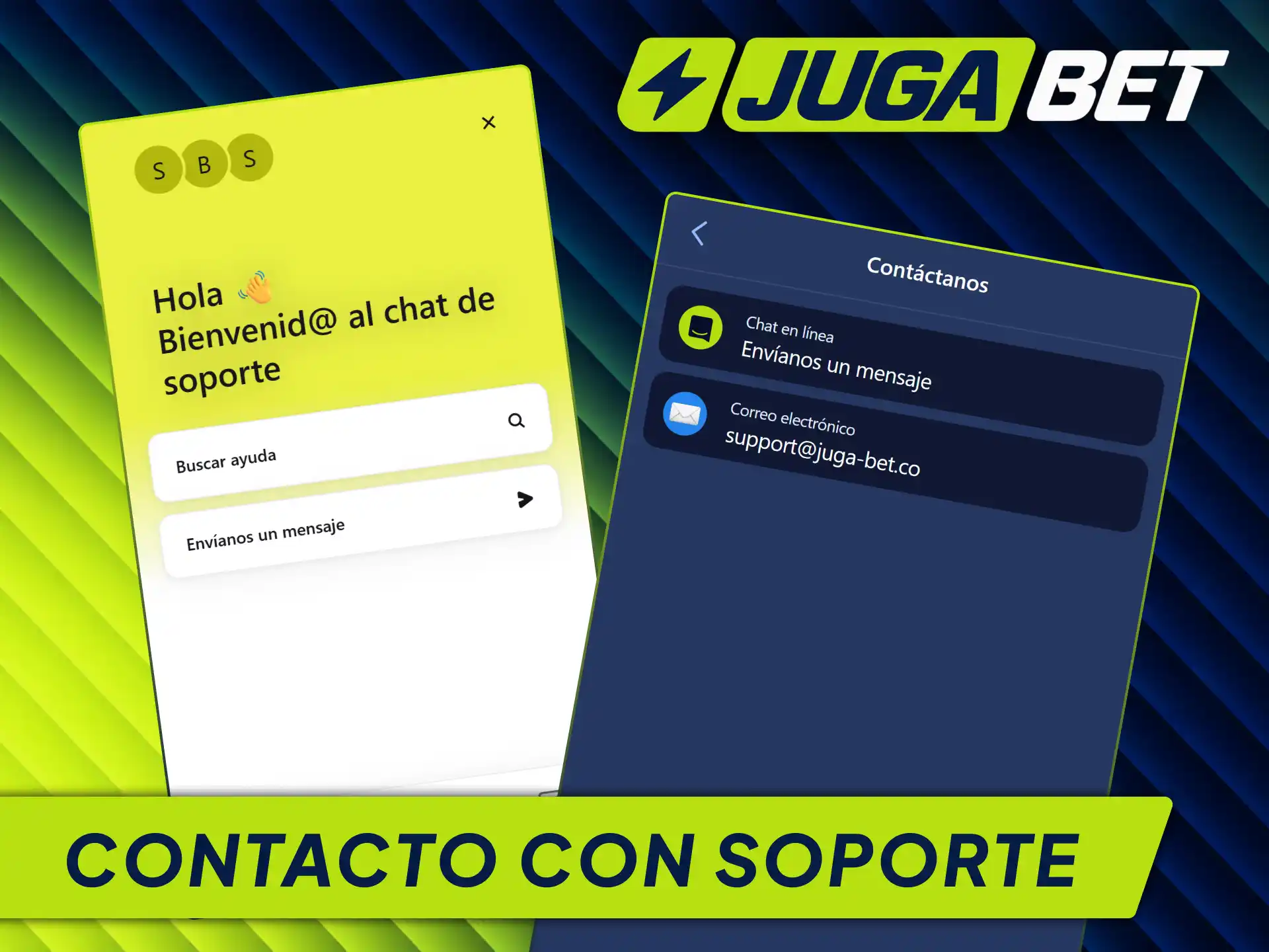 Comunicate con soporte desde la app de Jugabet para resolver tus consultas rápidamente.