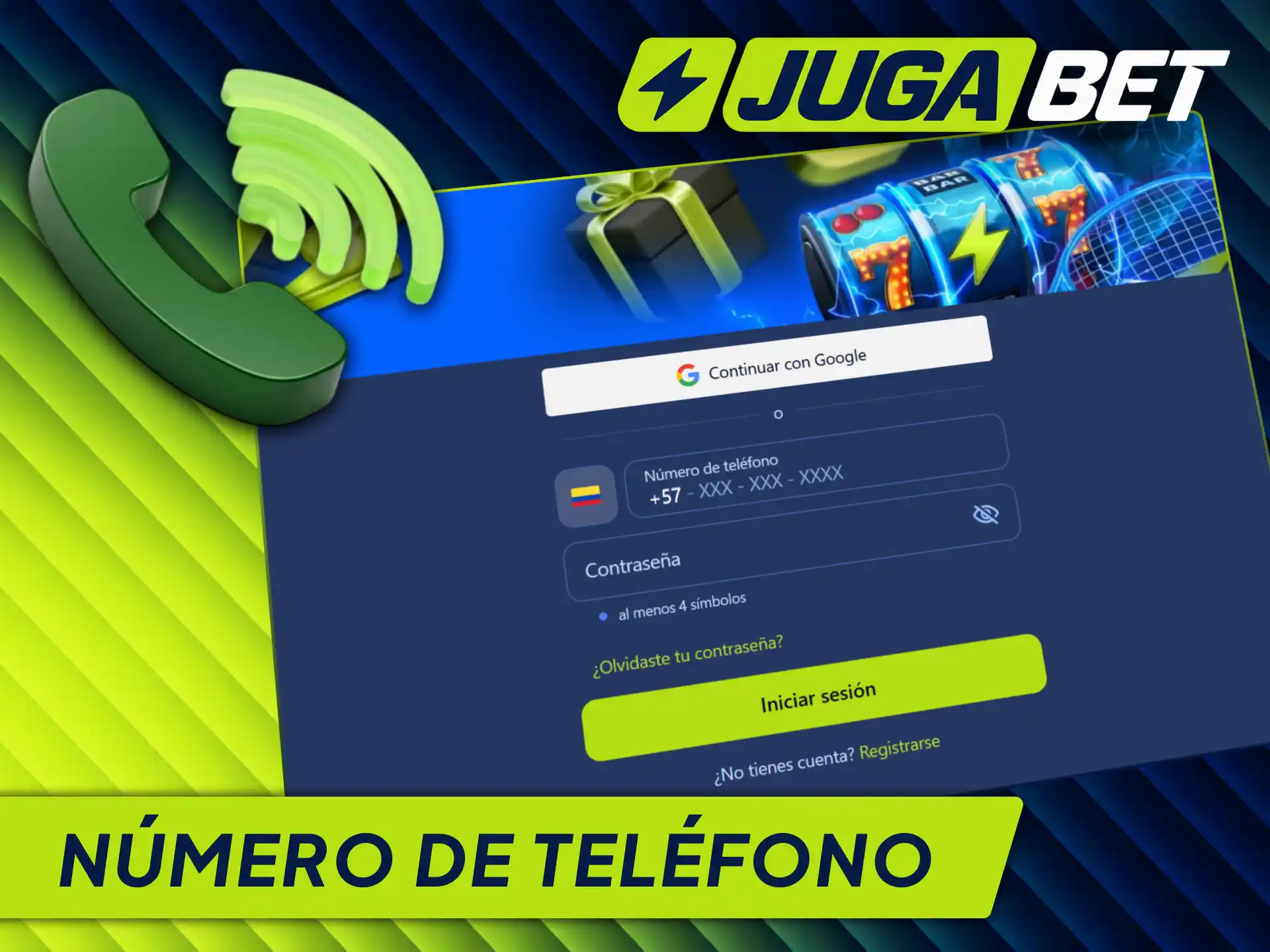 Inicia sesión por número de teléfono en Jugabet para acceder rápidamente a tu cuenta en Colombia.