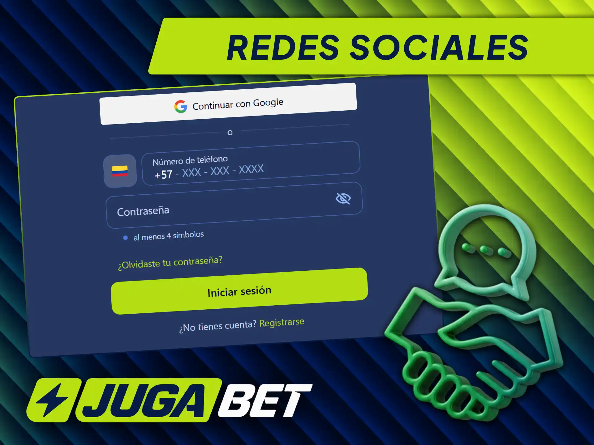 Inicia sesión con redes sociales en Jugabet para ingresar sin recordar contraseñas adicionales.