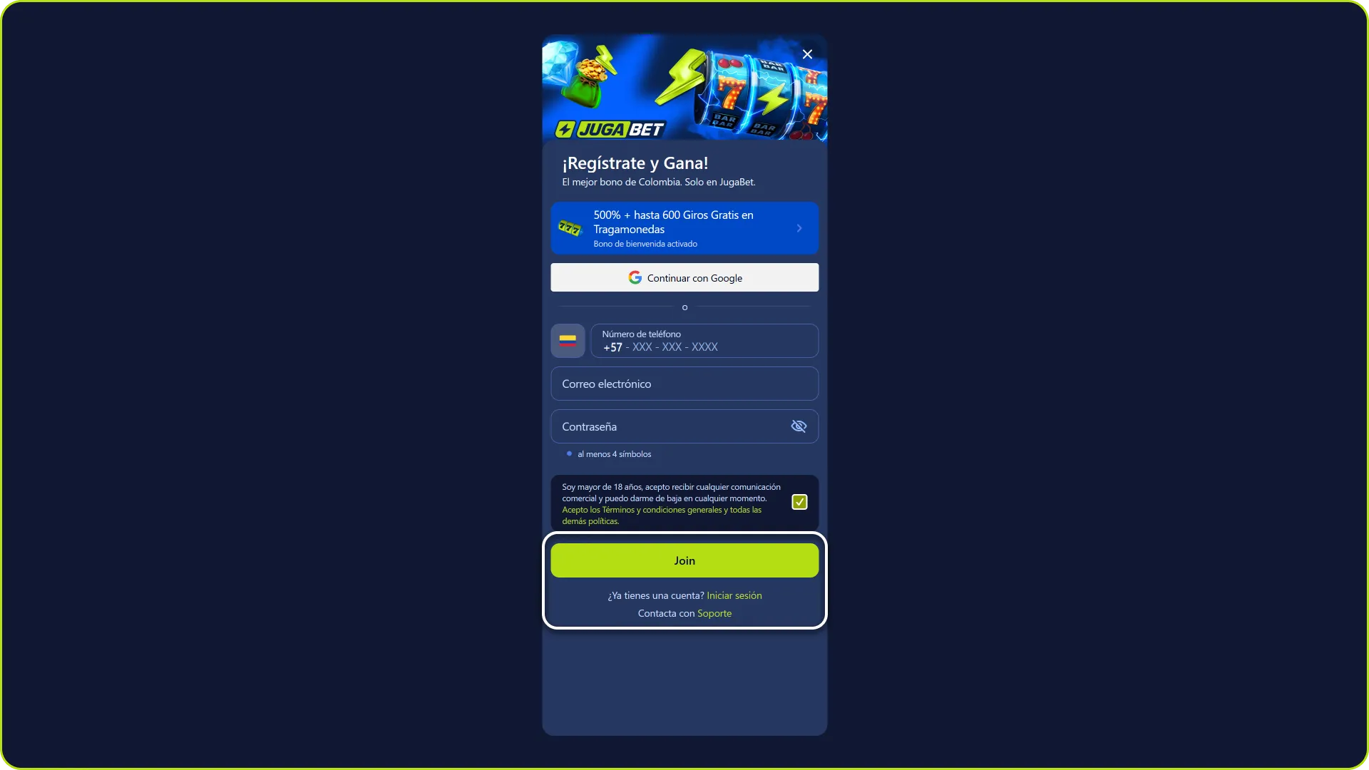 Ejecuta el instalador de la app de Jugabet para completar el proceso en tu teléfono.